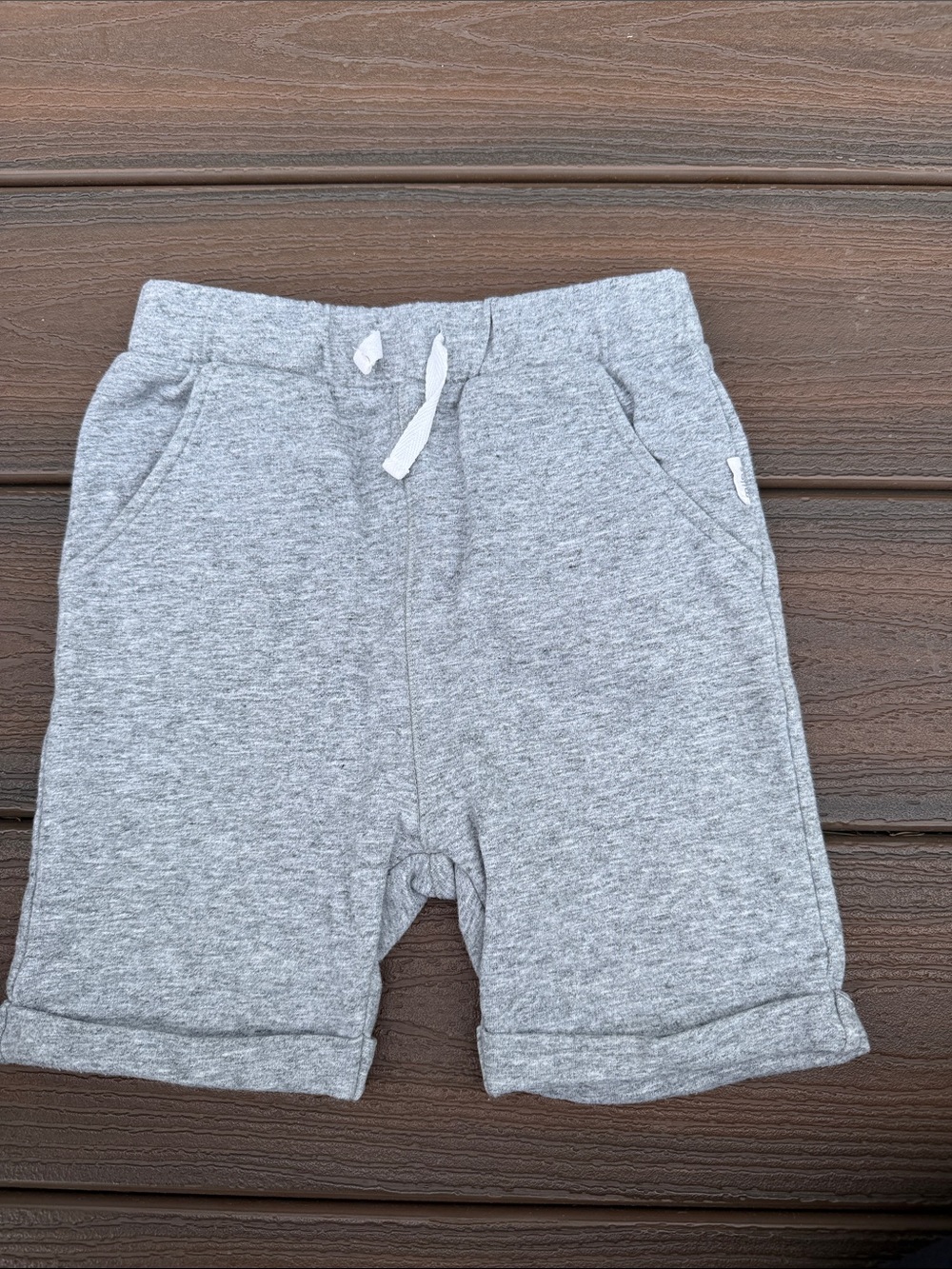 Kids Heather Gray Cozy Knit Drawstring Shorts